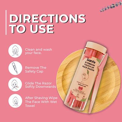Sanfe Eyebrow touch up Hair Removing Face Razor for women (Pack of 6) 1's - Hair Removal Accessories