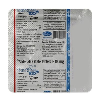 Funtime 100mg Tablet 4'S - Impotence/Erectile Dysfunction (Ed)