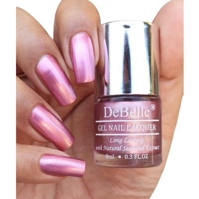 DeBelle Gel Nail Lacquer Chrome Glaze Metallic Pink Nail Polish 8 ml - Nail Polish