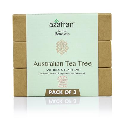 Azafran Active Botanicals Australian Tea Tree Anti Blemish Bath Bar 300 gm - Soaps