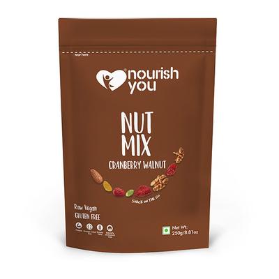 Nourish You Nutmix - Cranberry Walnut 250 gm - Nutritional Bars