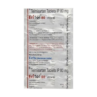 Eritel 80mg Tablet 15'S - Hypertension-Ang