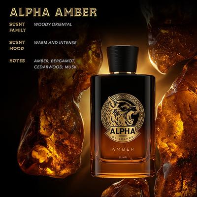 Beardo Alpha Amber Elixir EDP Woody, Oriental & Ambery Perfume For Men Long Lasting Smell 100 ml - Men Perfumes (Edt/Edp)