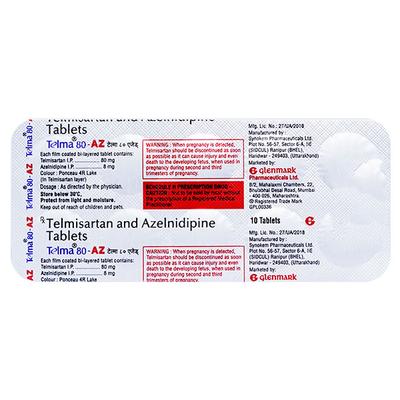 TELMA AZ 80 Tablet 10's - Hypertension-Ang