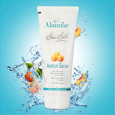 Alainne Skin Satin Apricot Face and Body Scrub 200 gm - Scrubs & Exfoliants