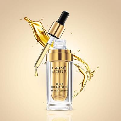 Lakme Absolute Argan Oil Radiance Overnight Oil-In-Serum 15 Ml - Night Cream