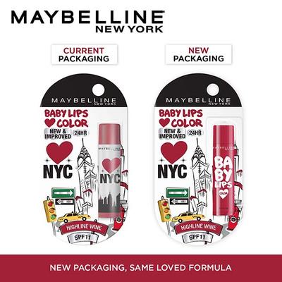 Maybelline New York Baby Lips Color SPF11, Highline Wine 4 gm - Lip Balms