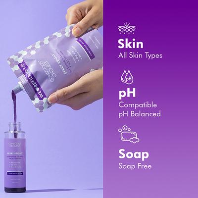 Conscious Chemist Face Cleanser Super Refill Pack 250ml - Face Wash & Cleansers