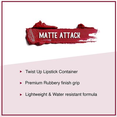 SUGAR Cosmetics Matte Attack Transferproof Lipstick - 06 Spring Crimson (Crimson Red) 2 gm - Lipsticks