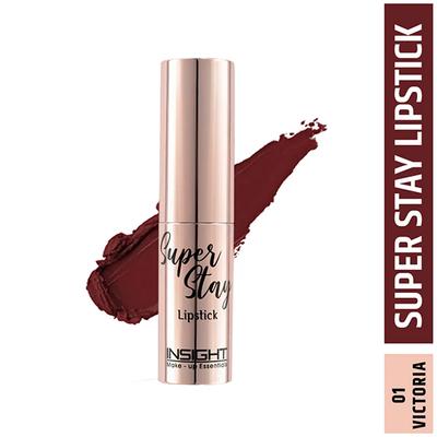 Insight Cosmetics Super Stay Lipstick - Victoria (01) Infused with Argan & Vitamin E Oil 7gm - Lipsticks