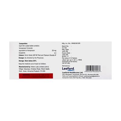 VONPIMED 20 Tablet 10's - General-P