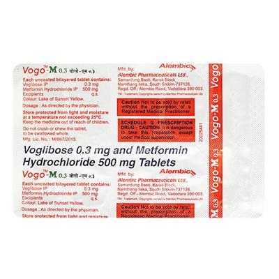 Vogo M 0.3mg Tablet 10'S - Diabetes-Ant