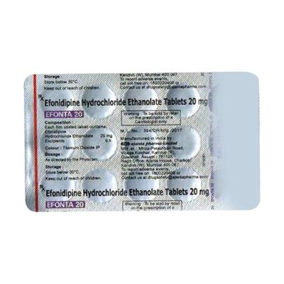 EFONTA 20mg Tablet 15's - Hypertension-Cal