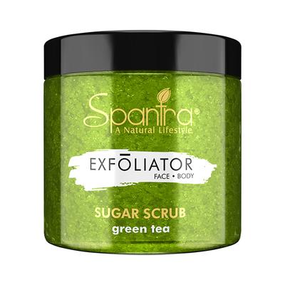 Spantra Green Tea Sugar Scrub 125 gm - Scrubs & Exfoliants