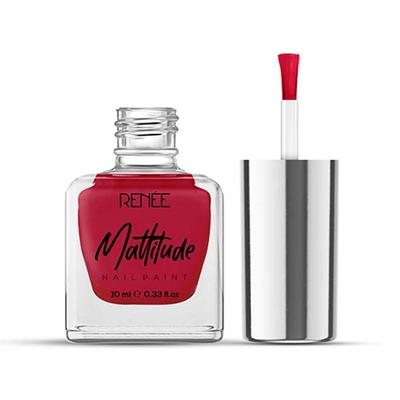 RENEE Mattitude Nail Paint - Salsa Red 10 ml - Nail Polish