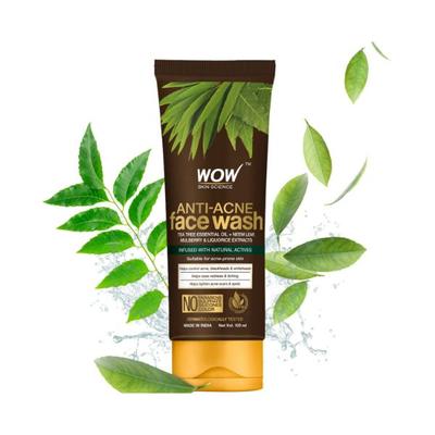 WOW Skin Science Anti Acne Face Wash Pack of 2 200 ml - Face Washes