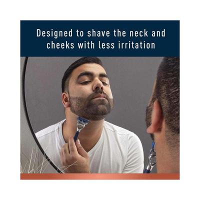 King C. Gillette Men's Neck Razor, for Sensitive Skin (Neck and Cheeks) with Built in Precision Trimmer for Shaping 1's - Razors & Cartridges