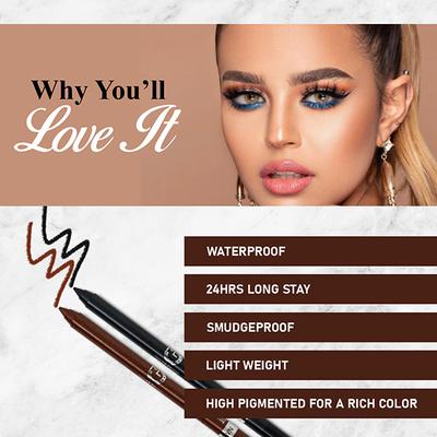 Matt Look Single Stroke Eyeliner Kohl Kajal 24 Hours Smudgeproof Metallic Black 1.3 gm - Kajal & Kohls