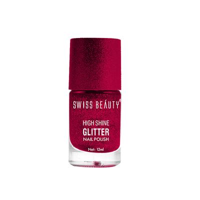 Swiss Beauty High Shine Glitter Nail Polish - (Shade-05) 12 ml - Highlighters & Illuminators