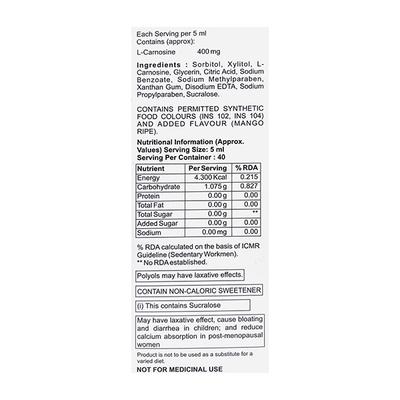 L INSPIRA MANGO FLAVOUR SUGAR FREE Syrup 200ml - Supplements-Sup