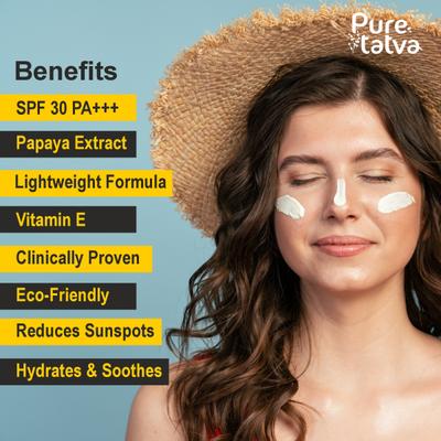 Pure Tatva Uv Shield Spf 30 Pa+++ Sunscreen 100 g - Face Sunscreen