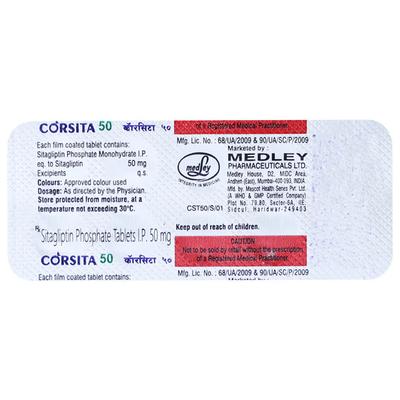 CORSITA 50 Tablet 10's - Diabetes-Ant