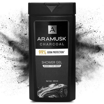 Aramusk Charcoal Shower Gel 250 ml - Shower Gels & Body Wash