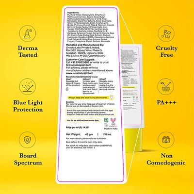 Sunscoop Glow Sunscreen Spf 60 Pa 45 gm - Face Sunscreen
