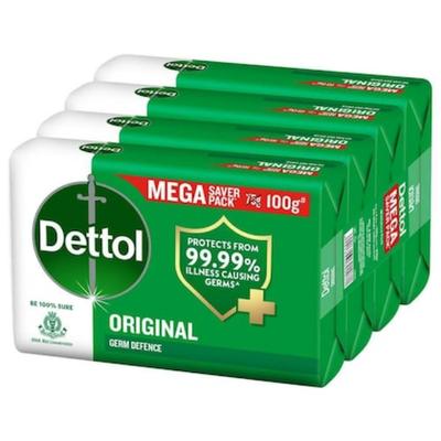 Dettol Soap - Original (Pack of 4 x 100 g) - Soaps