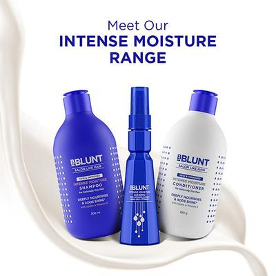 Bblunt Intense Moisture Shampoo with Jojoba and Vitamin E Deeply Nourishes & Adds Shine 300ml - Shampoos