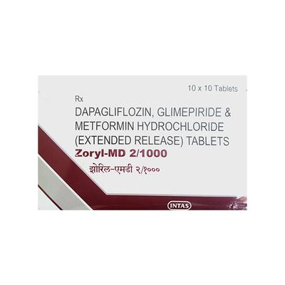 ZORYL MD 2/1000 Tablet 10's - Diabetes-Ant