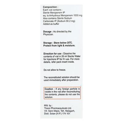 MERIT 1gm Injection 1's - Bacterial Infections-OBL