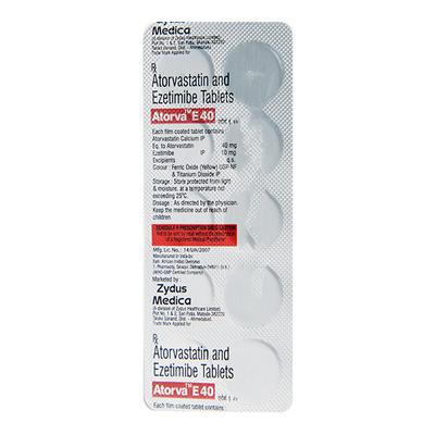 ATORVA E 40 Tablet 10's - High Cholesterol-Dys