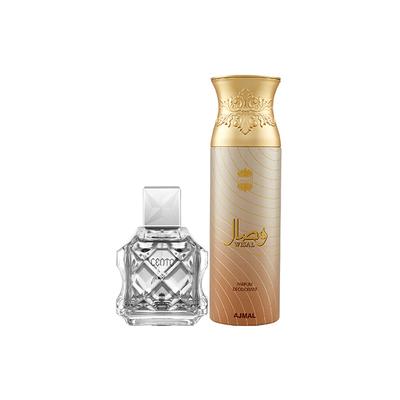 Ajmal Cento EDP Citrus Aromatic Perfume And Wisal Deodorant Floral Musky Fragrance 300 ml - Perfumes (Edt/Edp)