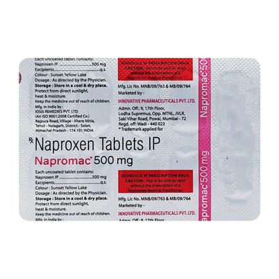 NAPROMAC 500mg Tablet 10's - Pain relief-Nsa