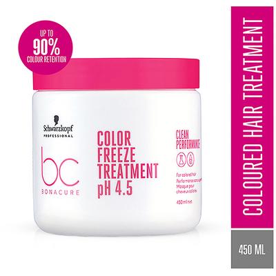 Schwarzkopf Professional Bonacure Color Freeze Treatment pH 4.5,with Vegan Keratin 500 ml - Hair Masks & Packs