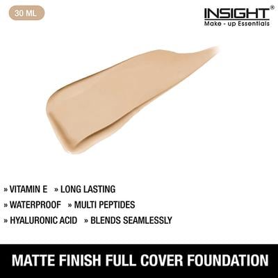 Insight Cosmetics Matte Finish Full Cover Foundation - Mn16 30 ml - Foundation