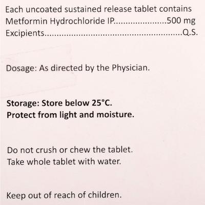 Obimet SR 500mg Tablet 15'S - Diabetes-Ant