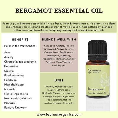 Februus Organics Pure Essential Oil - Bergamot 10 ml - Essential Oils