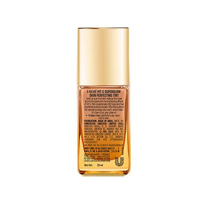 Lakme Makeup+Skincare Vitc Superglow Skin Perfecting Tint Neutral Honey N260 25 ml - Foundation