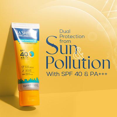 La Shield Pollution Protect Mineral Sunscreen Gel - SPF 50 PA +++ UVA - UVB 50gm - Face Sunscreen