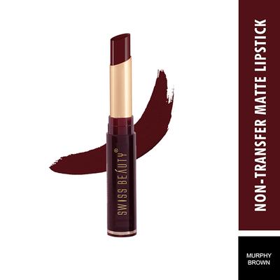 Swiss Beauty Non-Transfer Matte Lipstick - (Murphy Brown) 2 gm - Lipsticks