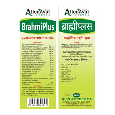 Allen Brahmi Plus Tonic 100 ml (Pack of 2) 1's - Personal Care (Ayush)