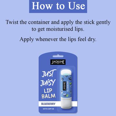 Jaquline USA Just Juisy Lipbalm Blueberry 4.5 gm - Lip Balms