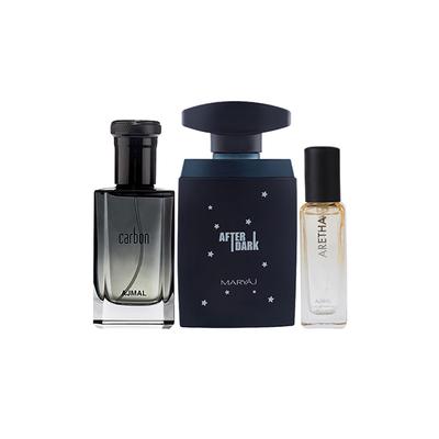 Ajmal Carbon & Maryaj After Dark & Aretha EDP EDP Pack of 3 20 ml - Women Perfumes (Edt/Edp)