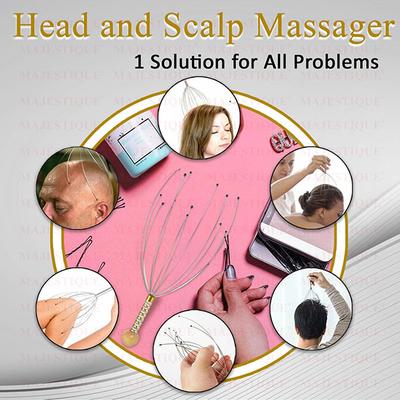 Majestique Head and Scalp Massager, Handheld Head Massage Tingle Stress Relief - Color May Vary 1's - Others