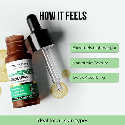 Dr. Sheth's Kesar & 2% Kojic Acid Ampoule Serum 10 ml - Face Gels