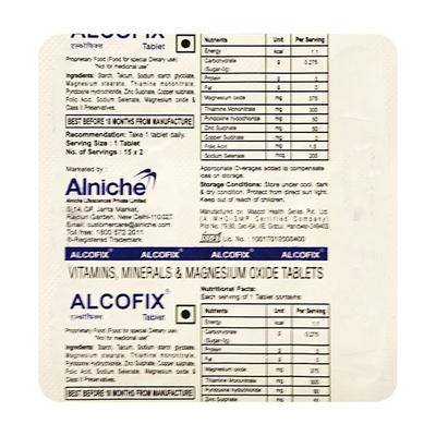 ALCOFIX Tablet 15's - Supplements-Vam