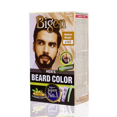 Bigen Men's Beard Color No Ammonia - Medium Brown B105 40gm - Crème