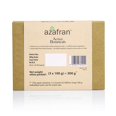Azafran Active Botanicals Natural Licorice & Saffron Skin Bri 300 gm - Soaps